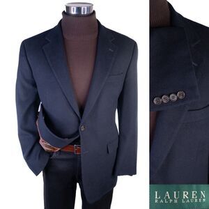 Ralph Lauren Mens Blazer Size 43R Sport Coat 2-Button Jacket Wool/Silk/Cashmere